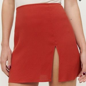 Reformation Margot Mini Skirt in Red Size 0 / XS